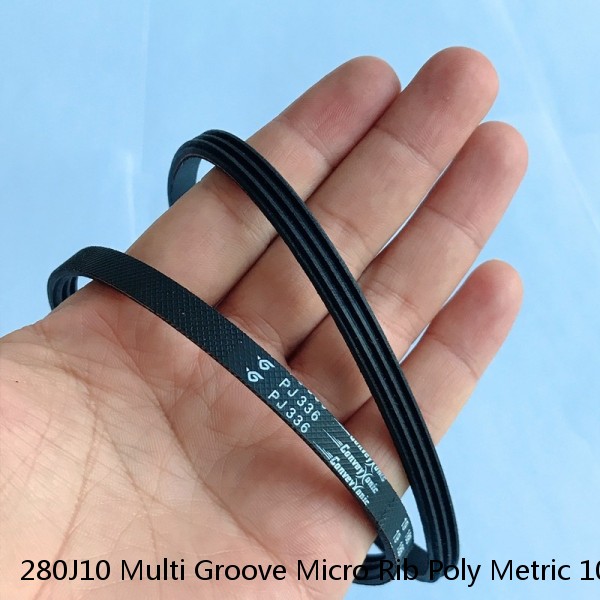 280J10 Multi Groove Micro Rib Poly Metric 10 ribbed V Belt 280-J-10 280 J 10