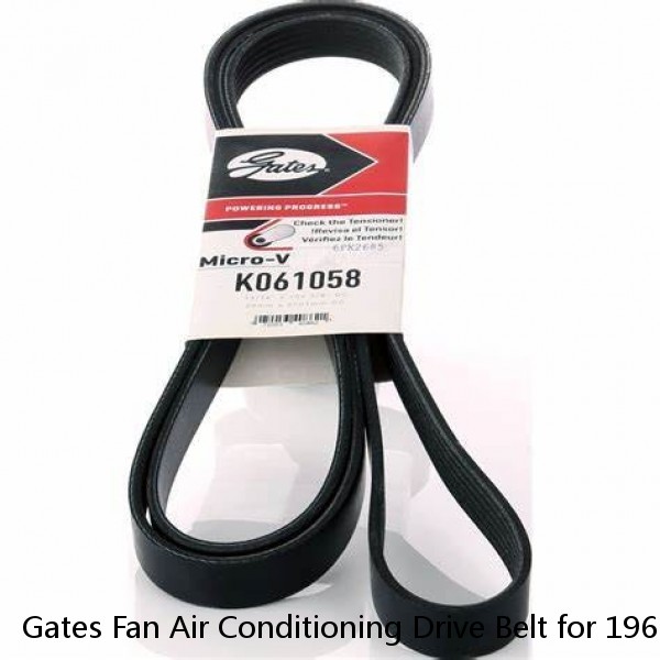 Gates Fan Air Conditioning Drive Belt for 1963-1976 Chevrolet Corvette 5.3L fw #1 image